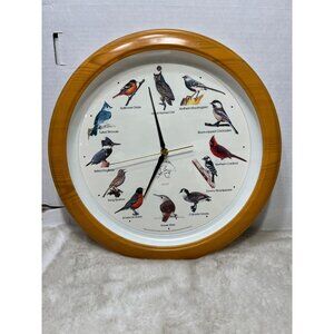 Audubon Society singing bird wall clock works